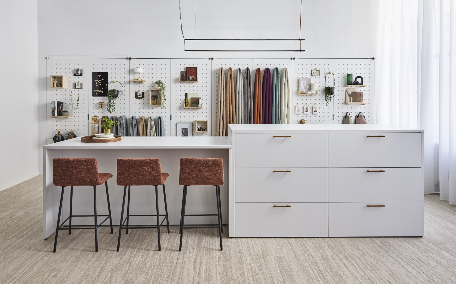 Preview of AIS NY Showroom, CMF Center, Itzee Stool, L Series Storage