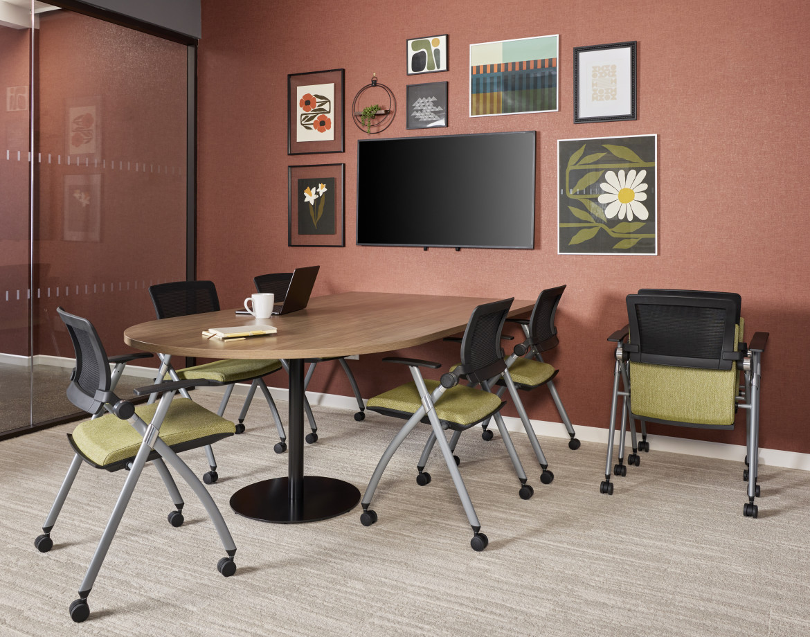 Preview of AIS NY Showroom, Huddle, Small Conference, Stow, Day-to-Day Tables, Disc Base