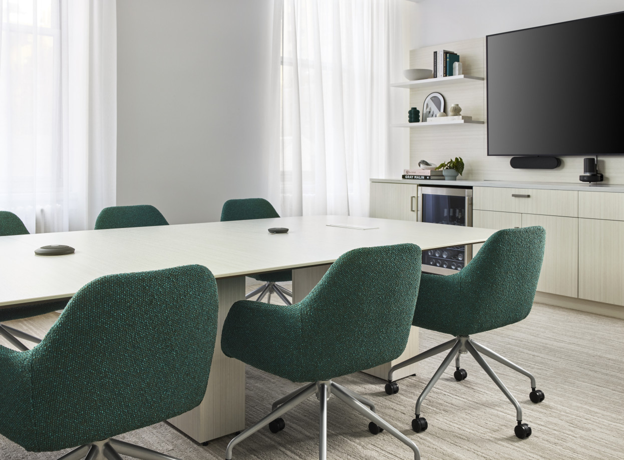 Preview of AIS NY Showroom, Calibrate Conference Table, Juggle Conference Chair, AIS CaseWorks