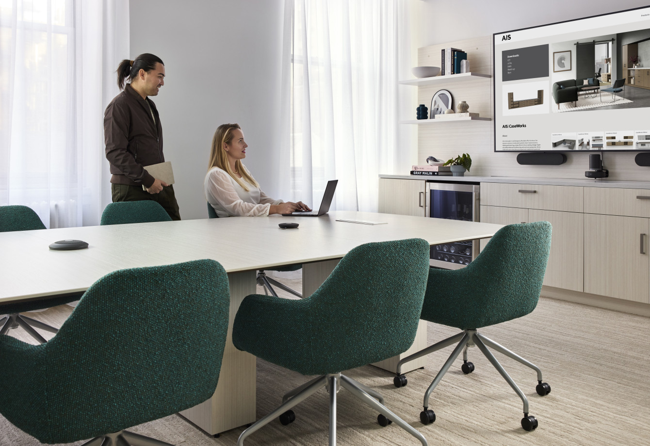 Preview of AIS NY Showroom, Calibrate Conference Table, Juggle Conference Chair, AIS CaseWorks