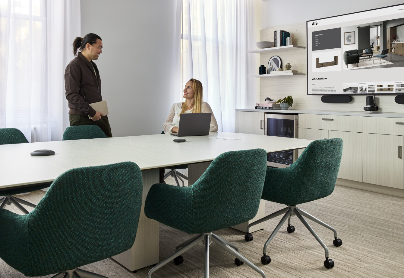 Preview of AIS NY Showroom, Calibrate Conference Table, Juggle Conference Chair, AIS CaseWorks