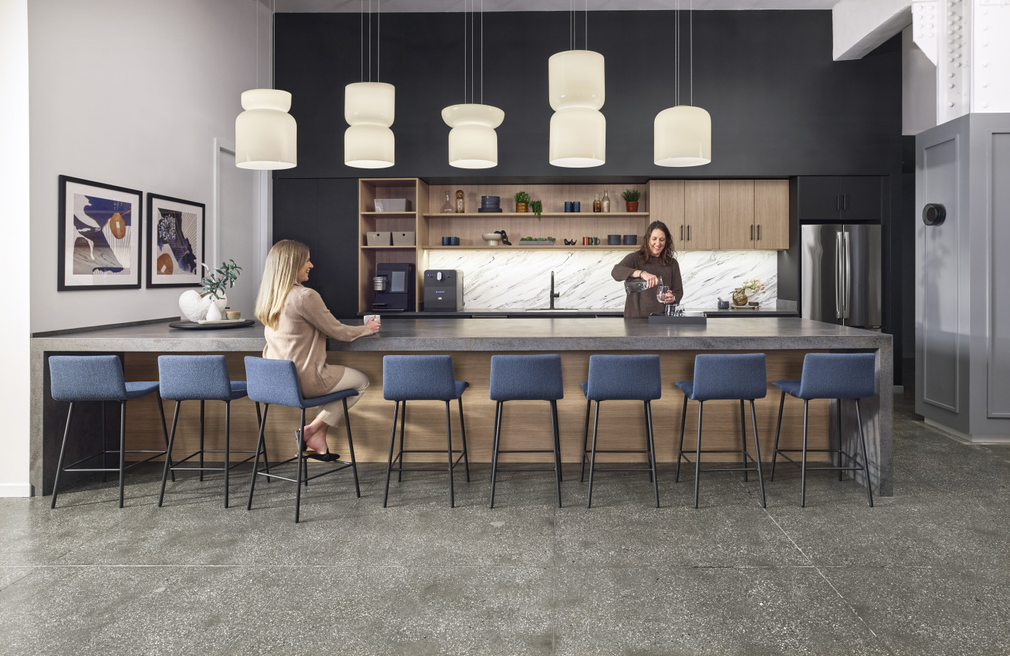 Preview of AIS NY Showroom, AIS CaseWorks, Cafe, Island, Bar