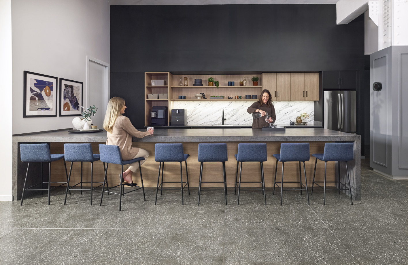 Preview of AIS NY Showroom, AIS CaseWorks, Cafe, Island, Bar