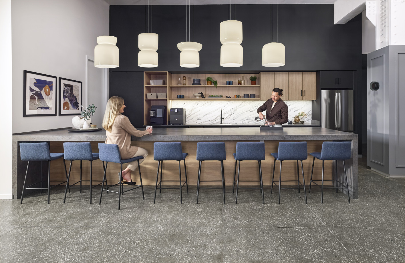 Preview of AIS NY Showroom, AIS CaseWorks, Cafe, Island, Bar