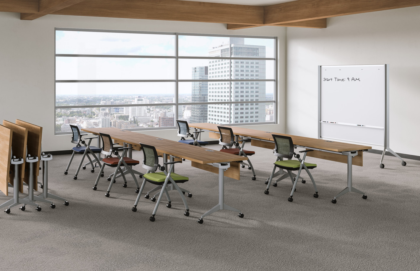 Preview of Day to Day Training Room with Flip-top Tables and Stow Seating