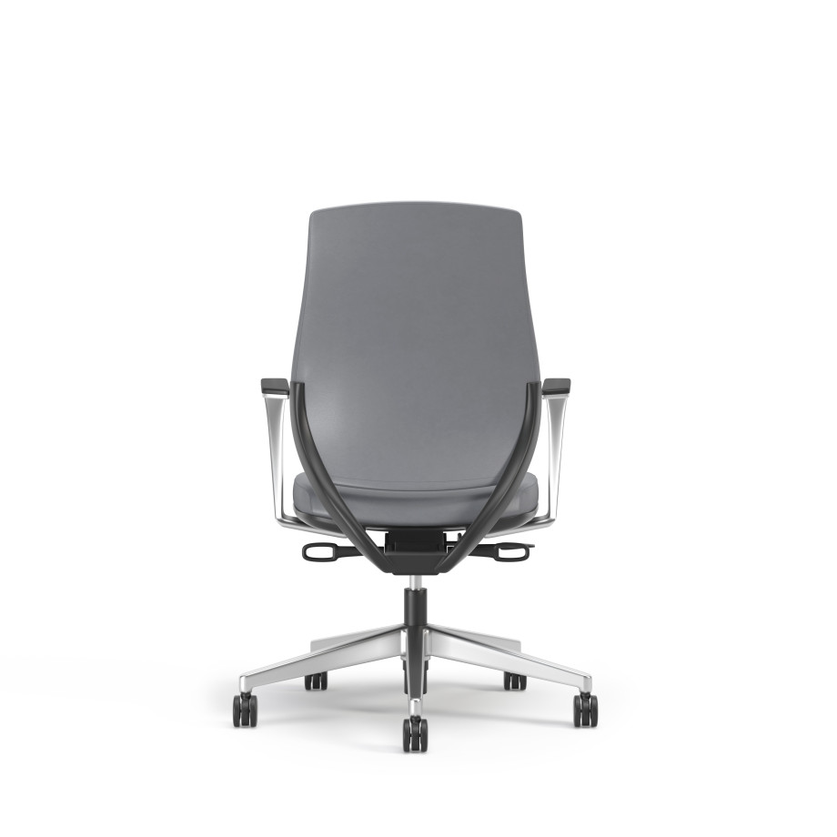 Preview of Auburn Conference Chair, Grey, Back View