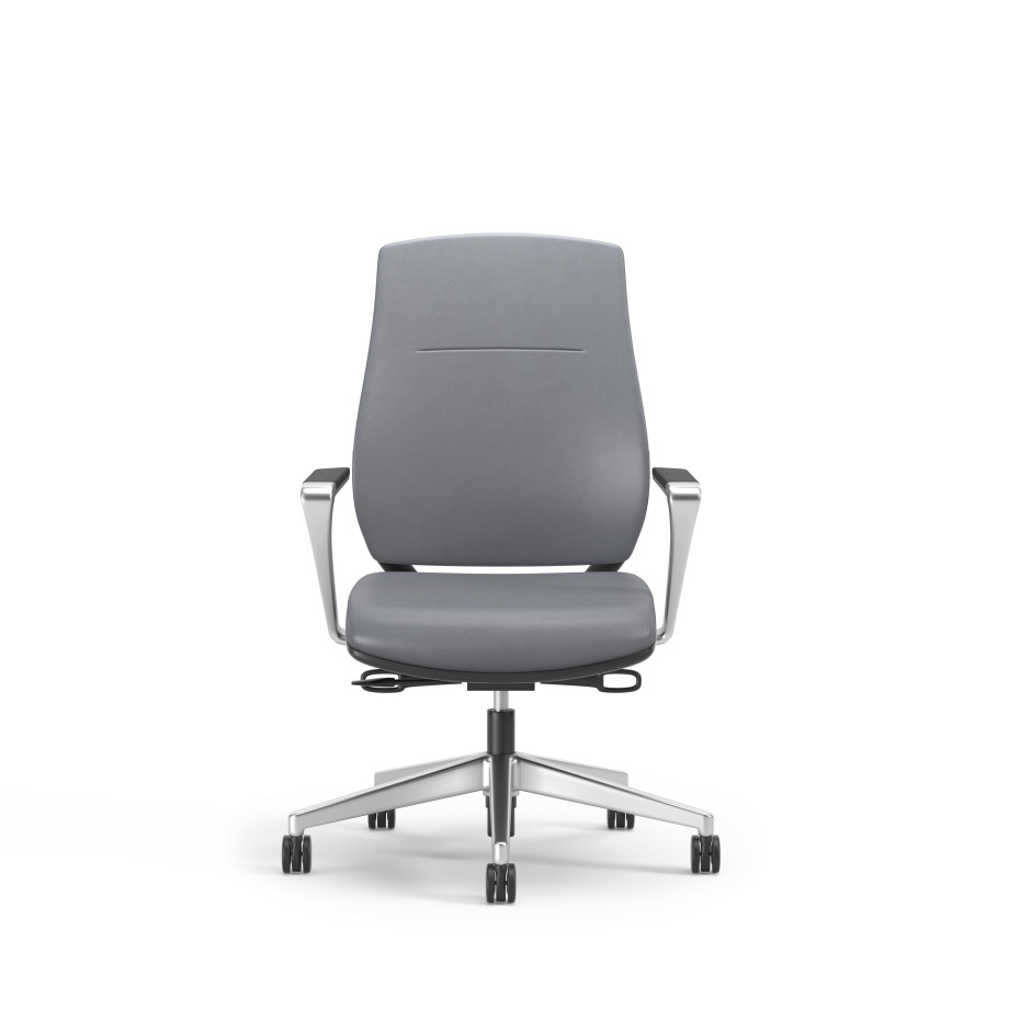 Preview of Auburn Conference Chair, Grey, Front View