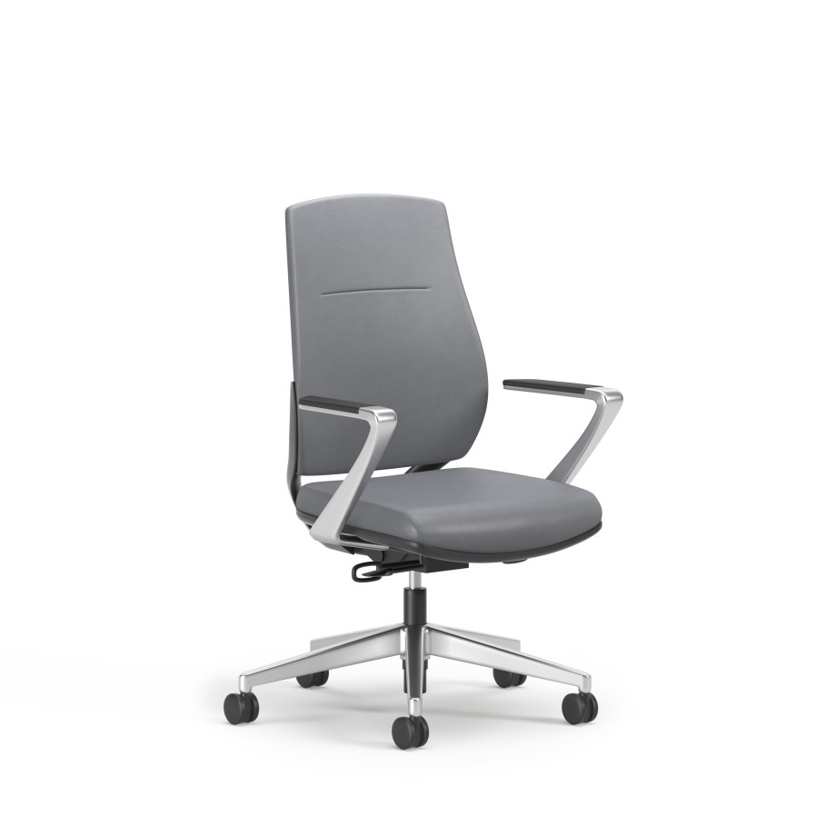 Preview of Auburn Conference Chair, Grey, 3/4 View