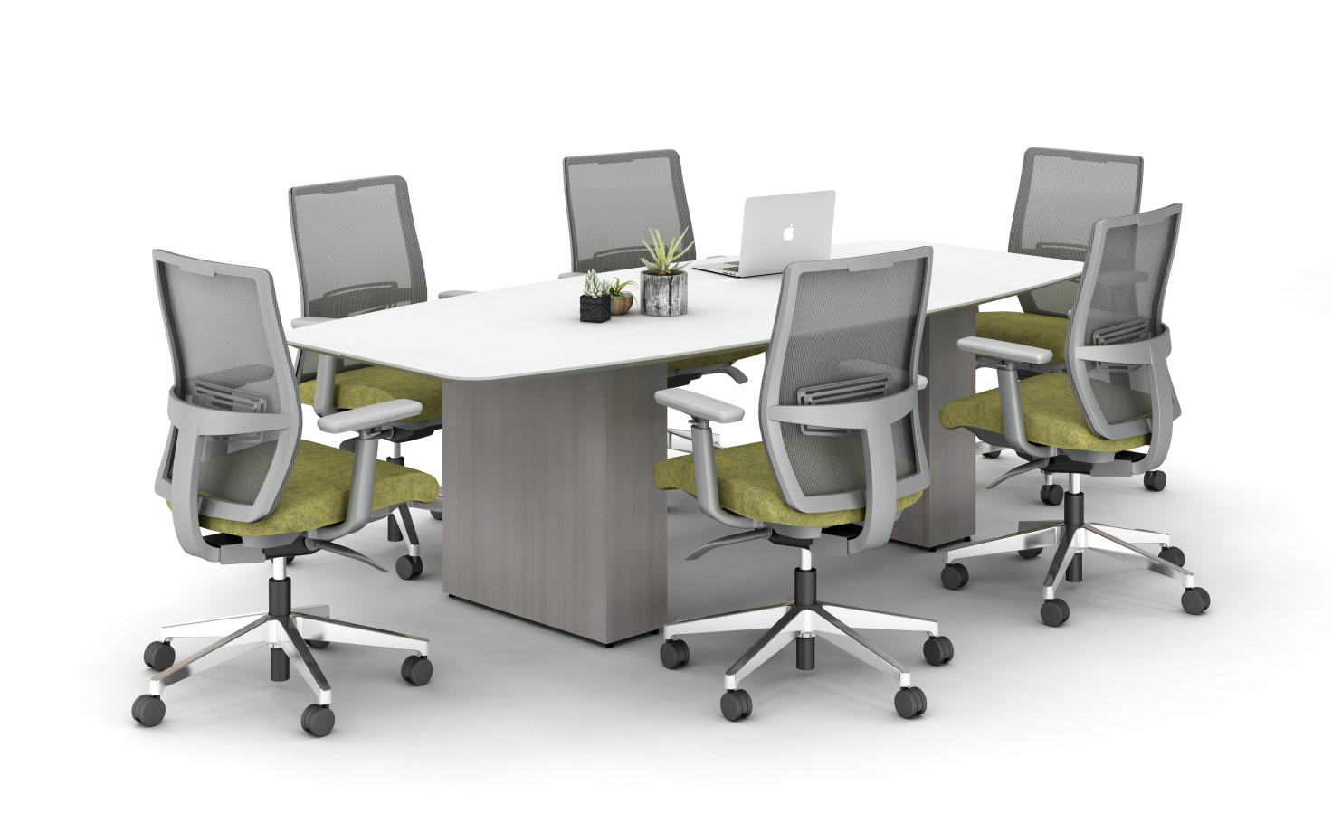 Preview of Calibrate Conferencing with Boat Top, Two Bases, shown with Devens Seating