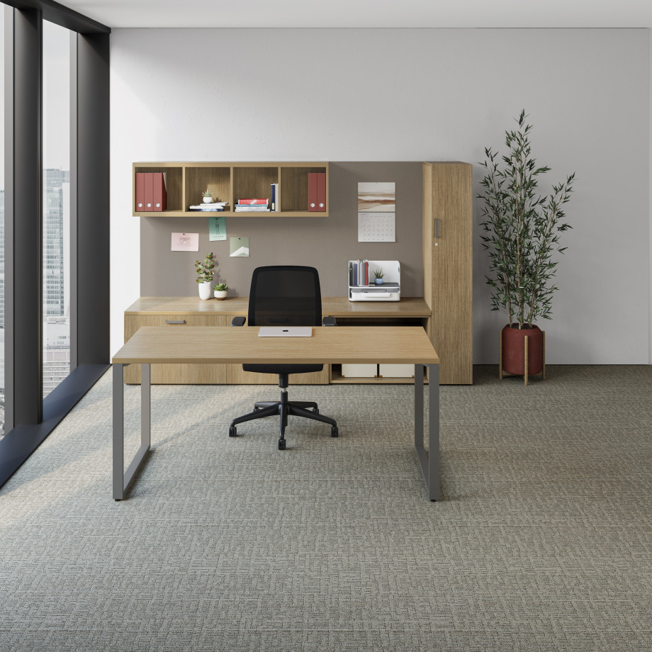Preview of Calibrate Countdown O-Leg Desk and Credenza