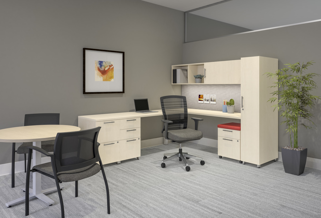 Preview of Calibrate Series Casegoods Private Office with Table