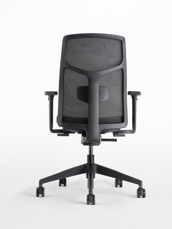 Preview of Chelsea Express Black Frame and Black Seat and Mesh, back view