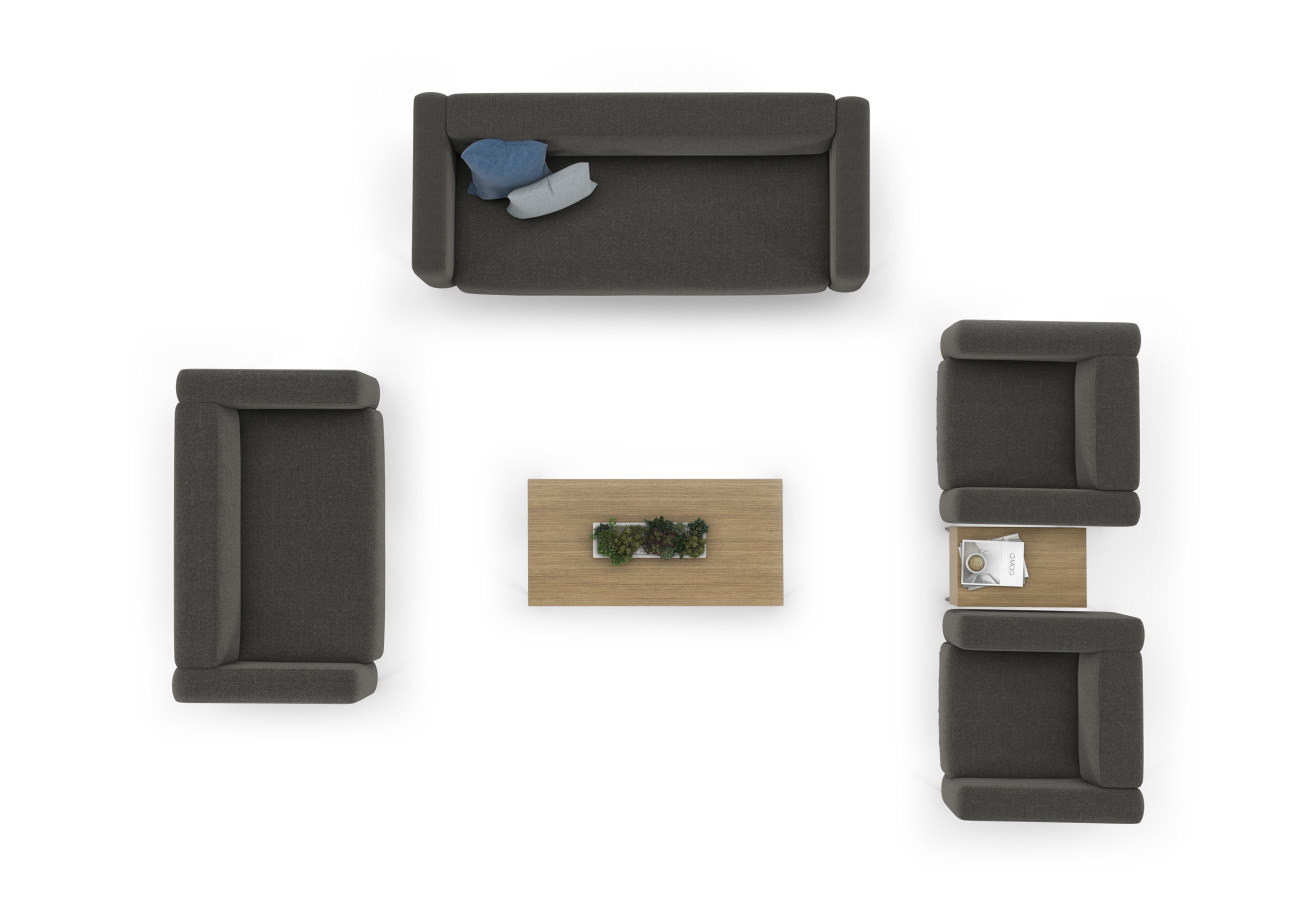 Preview of Chic Club, 2- and 3- seater top down view