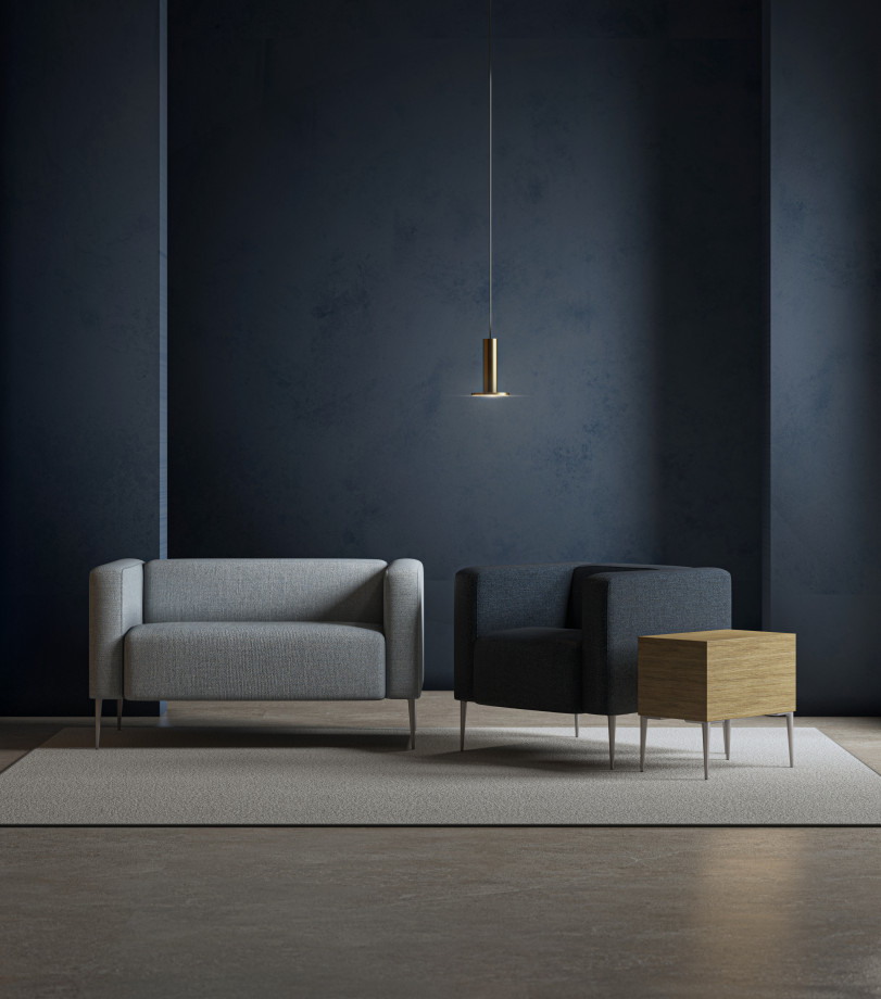Preview of Club Chair, 2-Seater, Side Table