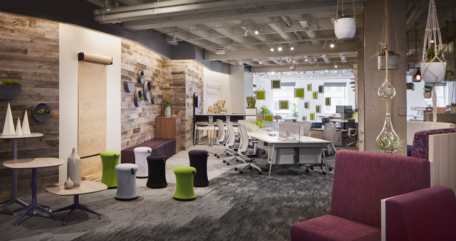 Preview of NeoCon 18 Chicago Showroom with LB Lounge, Day to Day Tables,&nbsp; Oxygen Desking with Natick Task Seating