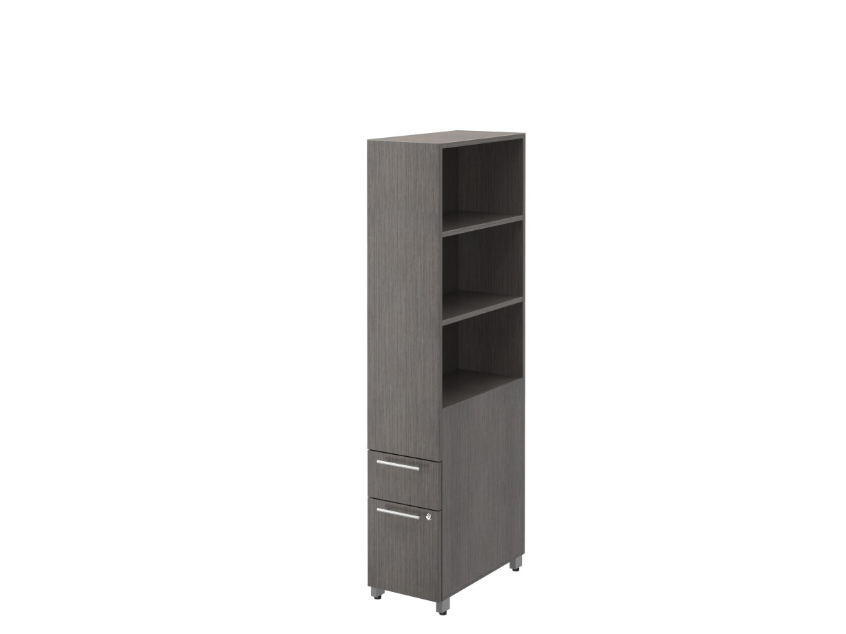 Preview of Calibrate Storage Pedestal Tower with Open Bookcase 66x12
