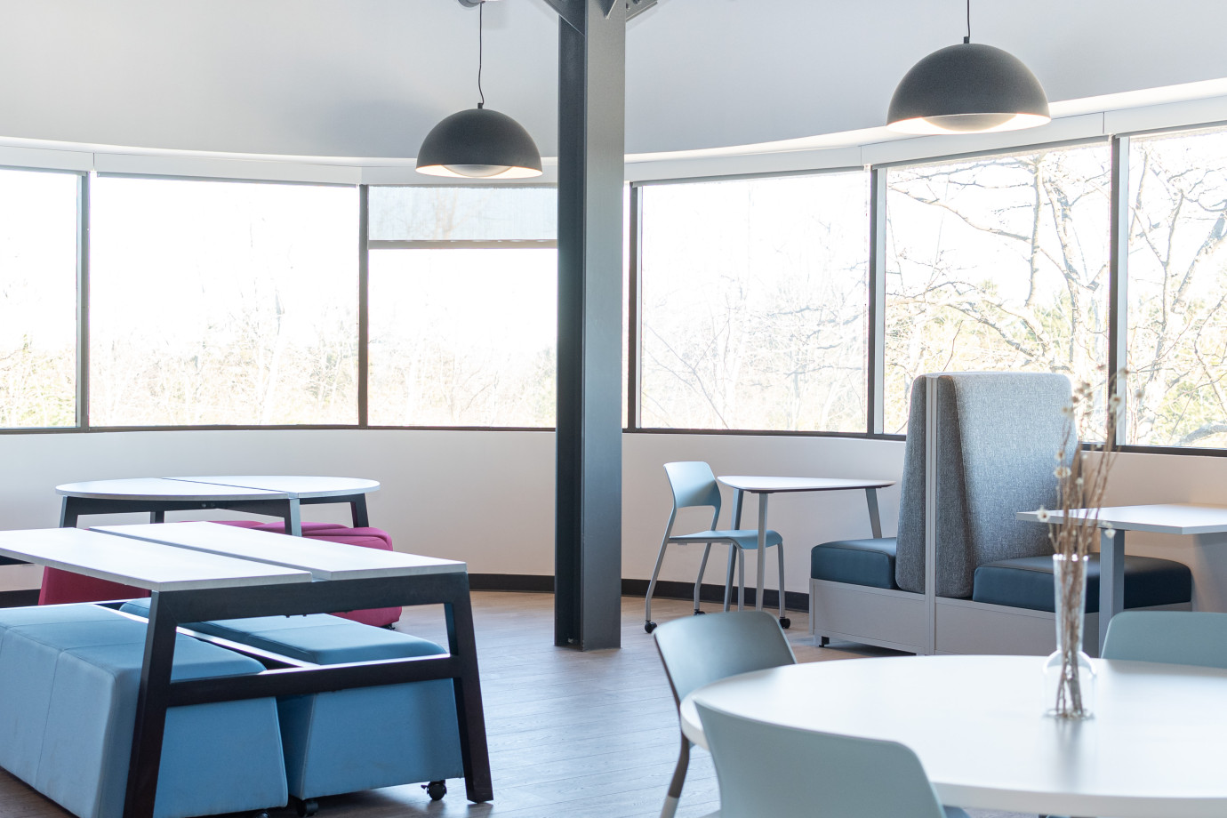 Preview of Cafe at AIS Headquarters with LB Lounge, Day-to-Day Tables and Eko Seating and Tables
