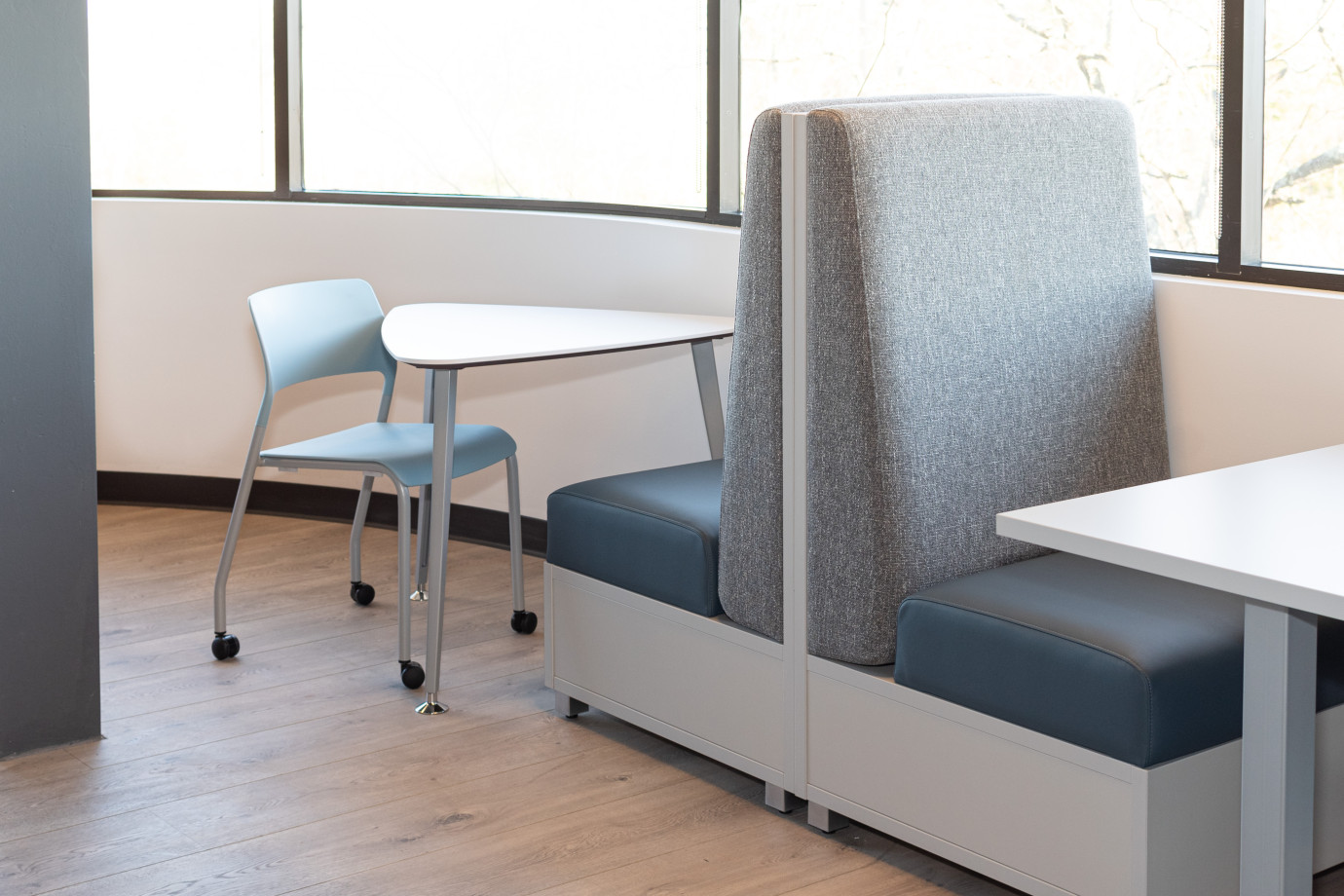 Preview of Cafe at AIS Headquarters with LB Single Seat Lounge, Pierce Seating and Day-to-Day Table