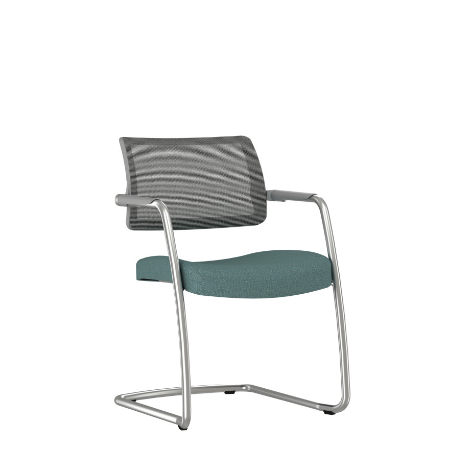 Preview of Devens Side Chair with Grey Mesh Back and Gem Stream Seat