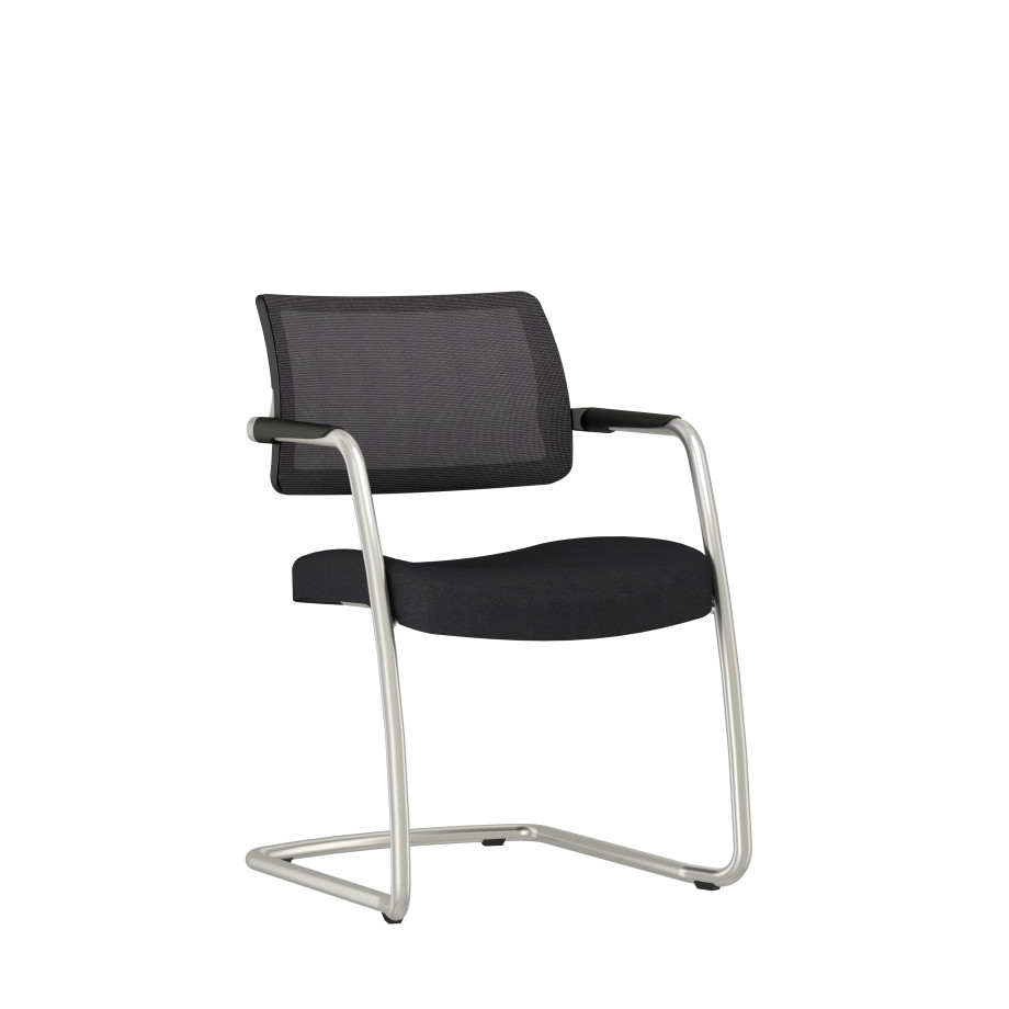 Preview of Devens Side Chair in Express Black, 3/4 view