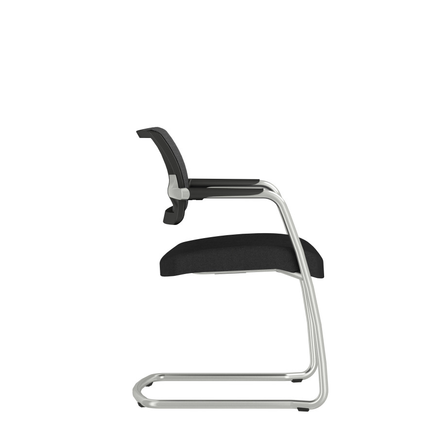 Preview of Devens Side Chair in Express Black, Side view