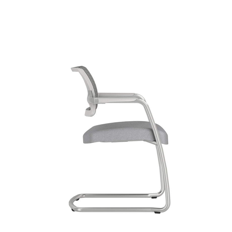 Preview of Devens Side Chair in Express Grey, Side View