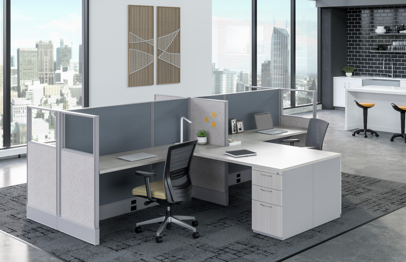 Preview of Divi with shared worksurface and Upton Seating