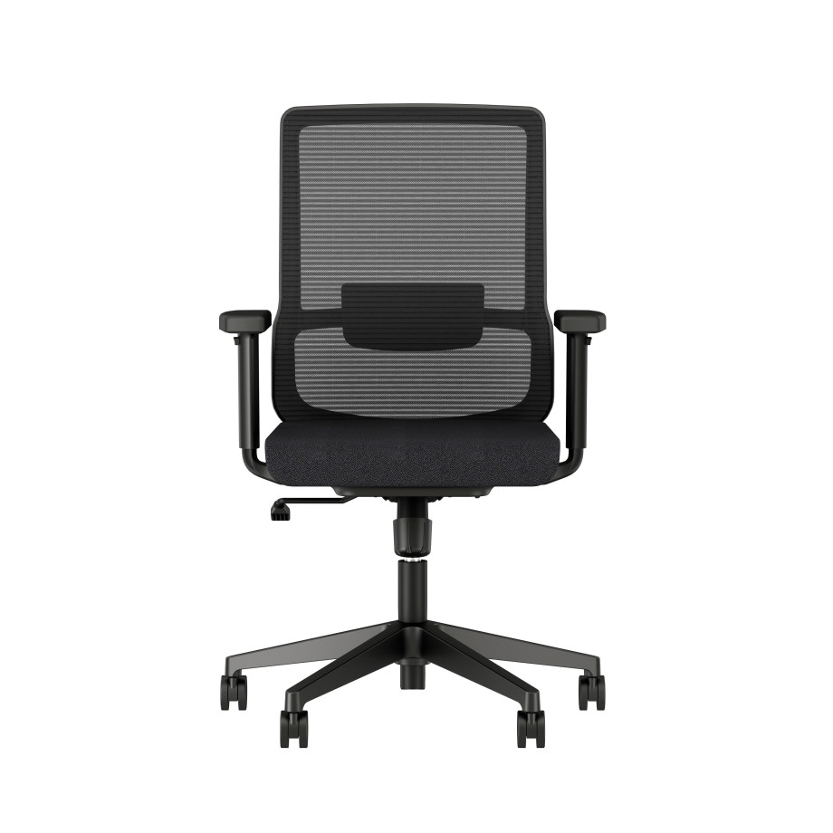 Preview of Essex Task Seating with Black Mesh and Seat, Front View 