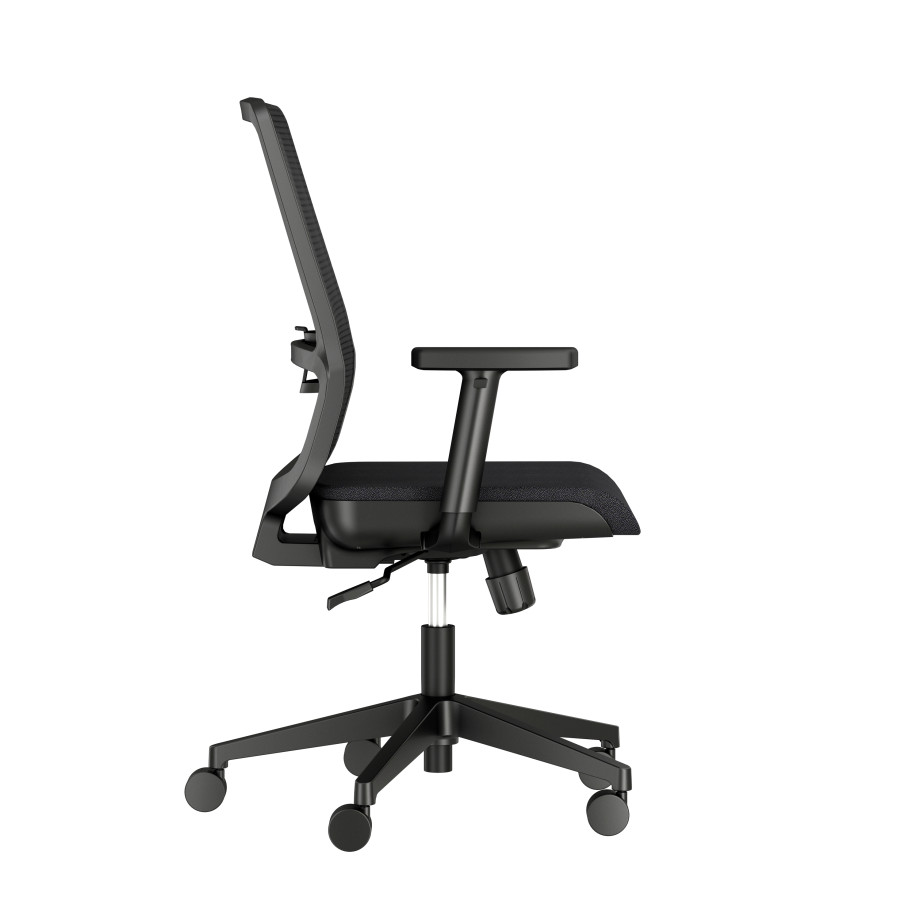 Preview of Essex Task Seating with Black Mesh and Seat, Side View 