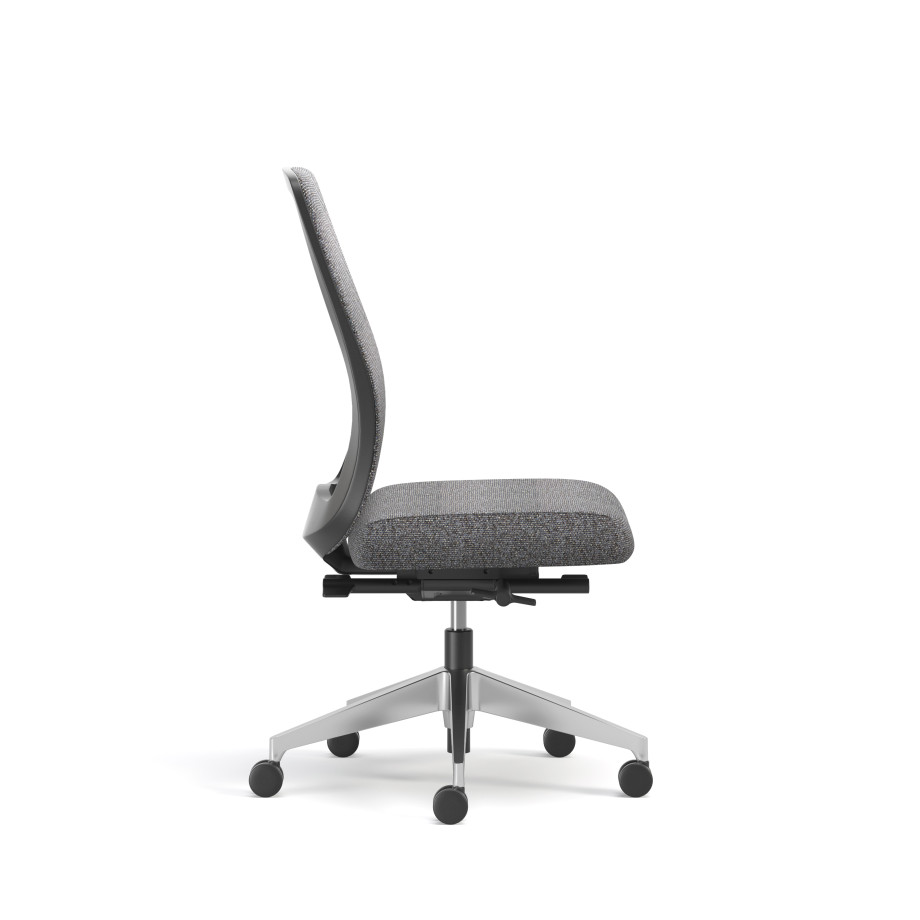 Preview of Bolton, High-Back, Task Chair, Upholstered, No Arms, Side View