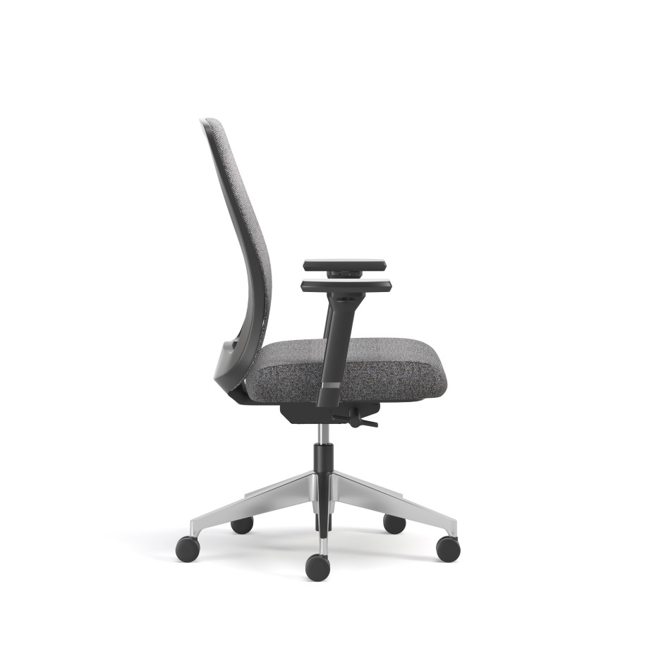 Preview of Bolton, High-Back, Task Chair, Upholstered, Side View