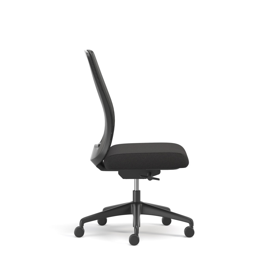 Preview of Bolton, High-Back, Task Chair, Mesh, Lumbar, No Arms, Side View