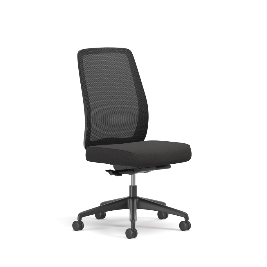 Preview of Bolton, High-Back, Task Chair, Mesh, No Arms, 3/4 View
