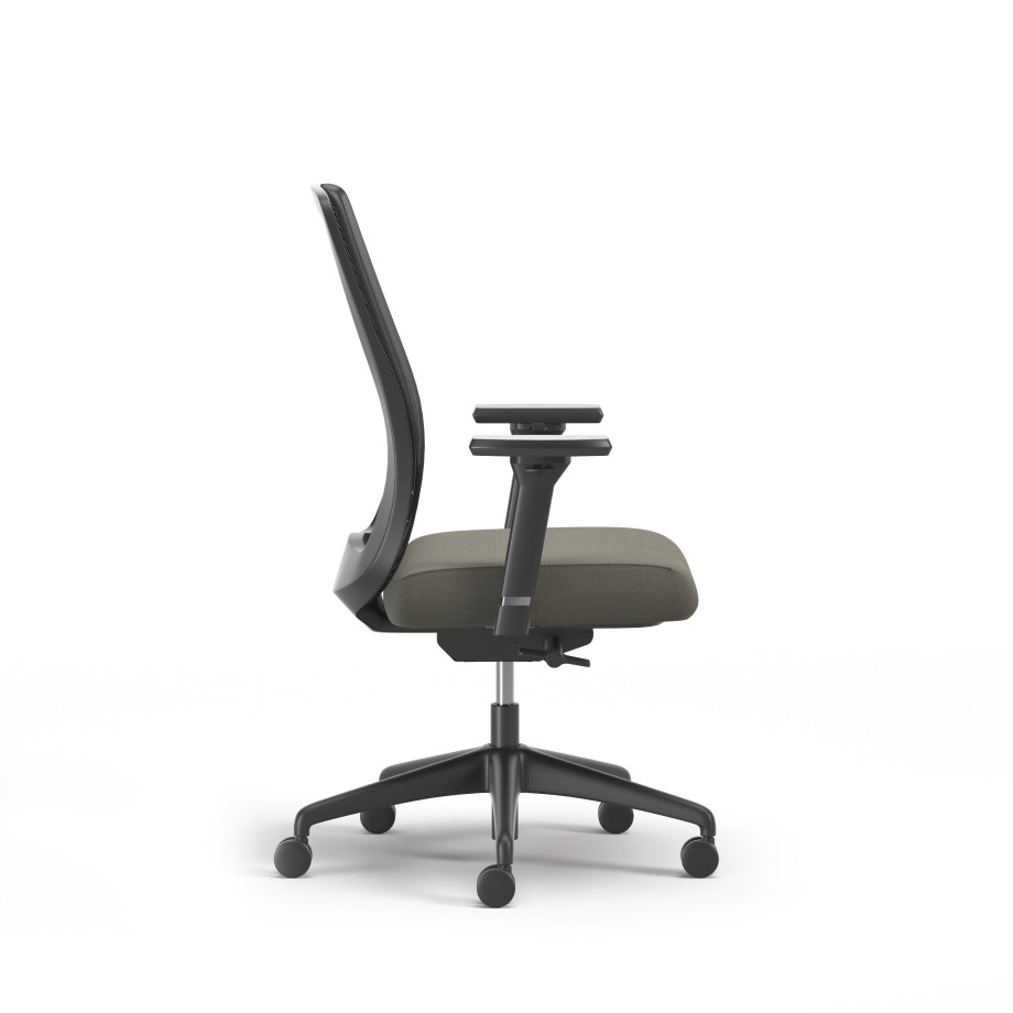 Preview of Bolton, Task Chair, High-Back, Mesh, Lumbar, Side View