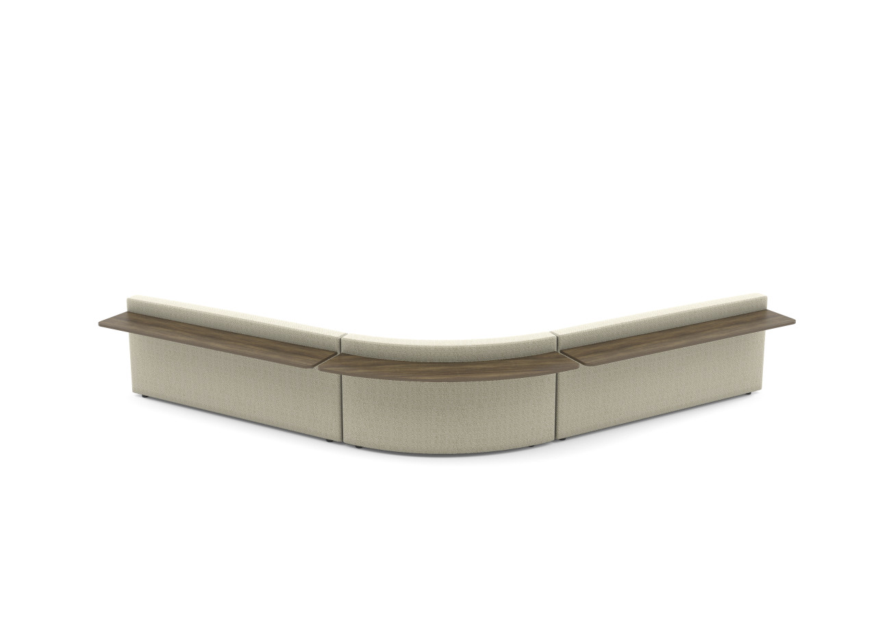Preview of Hakr Modular Lounge with Ledge, back view