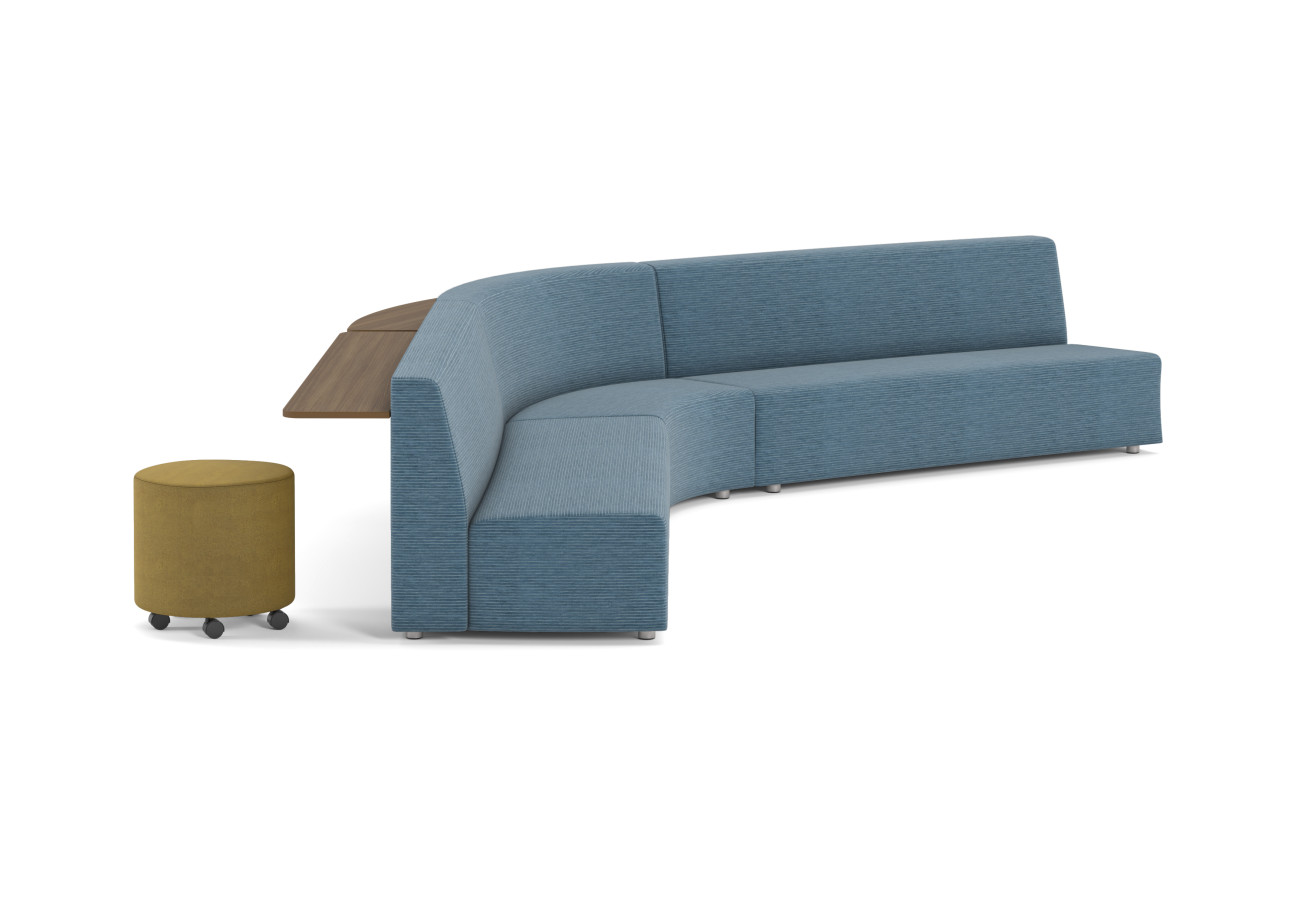 Preview of Hakr Modular with Ledge, shown with 18” Ottoman