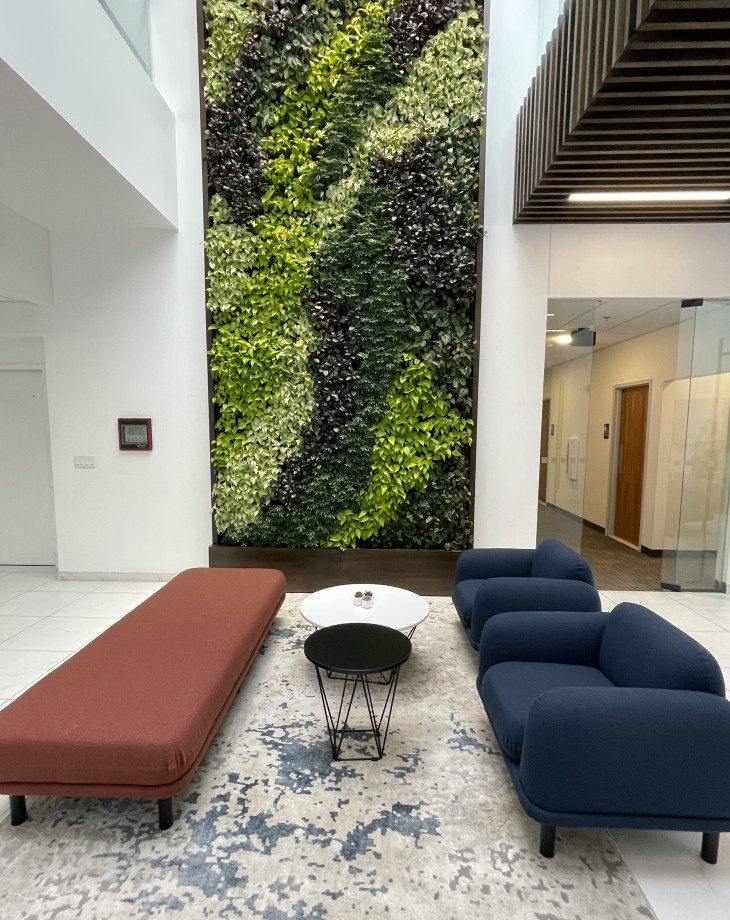 Preview of AIS Headquarters Lobby with Soft Lounge Seating
