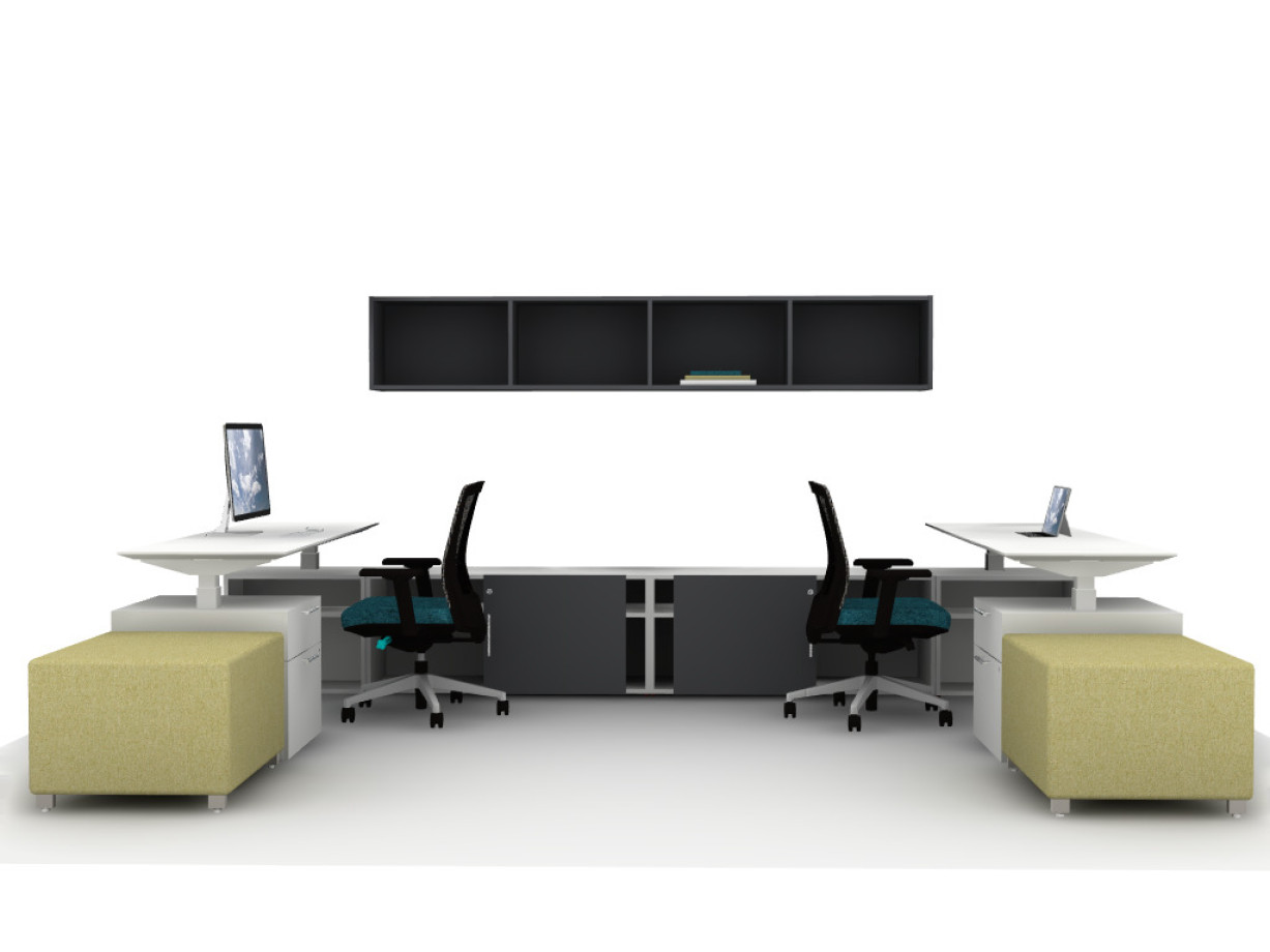 Preview of Calibrate Casegoods Shared Height Adjustable Office Ideastarter 5