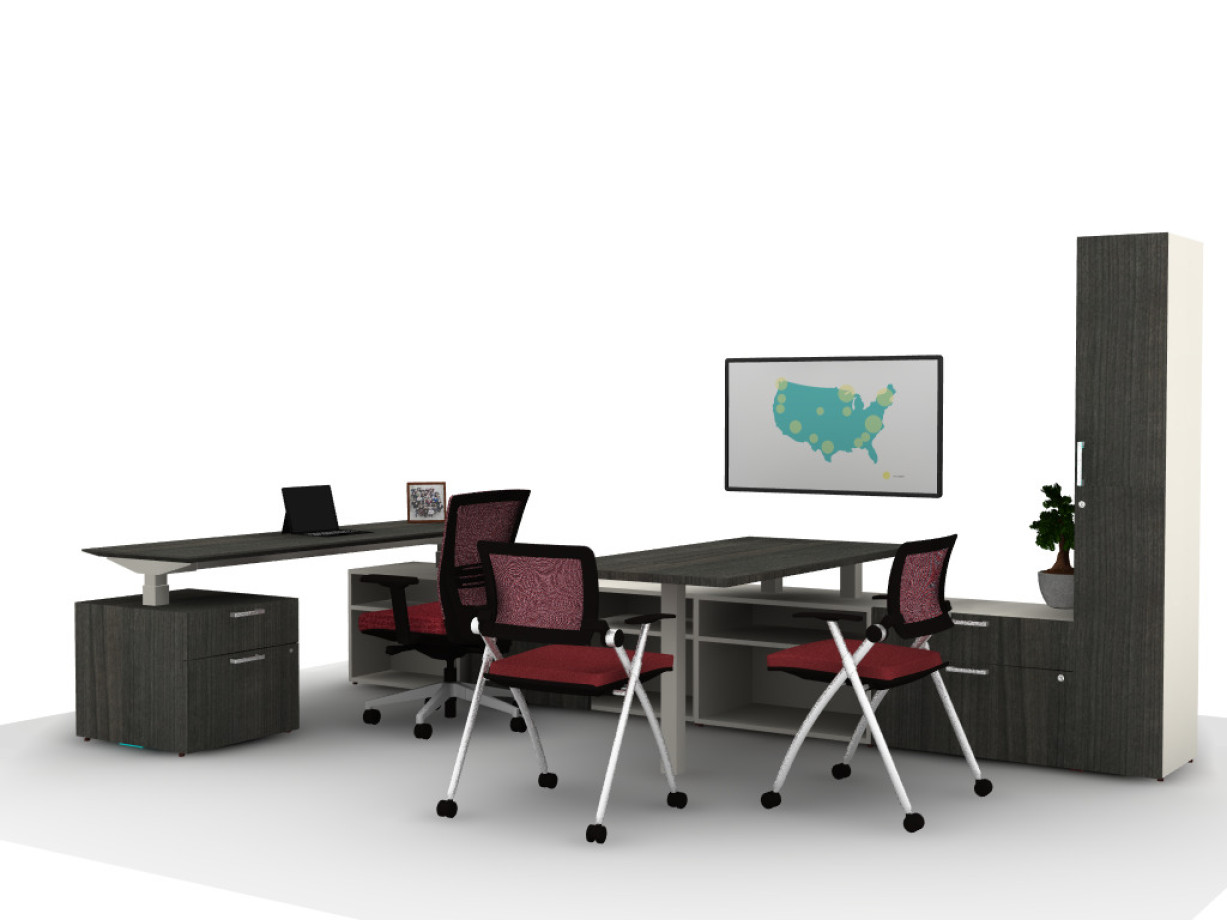 Preview of Calibrate Casegoods with Height Adjustable Desk Ideastarter 6
