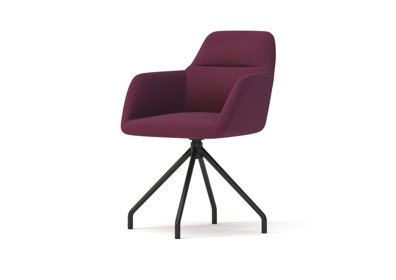 Preview of Juggle Seating with Four Legged Auto Swivel in Black