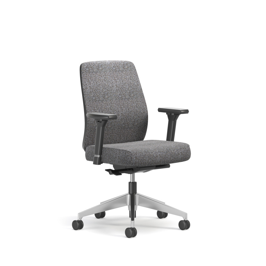 Preview of Bolton, Task Chair, Mid-Back, Upholstered, 3/4 View