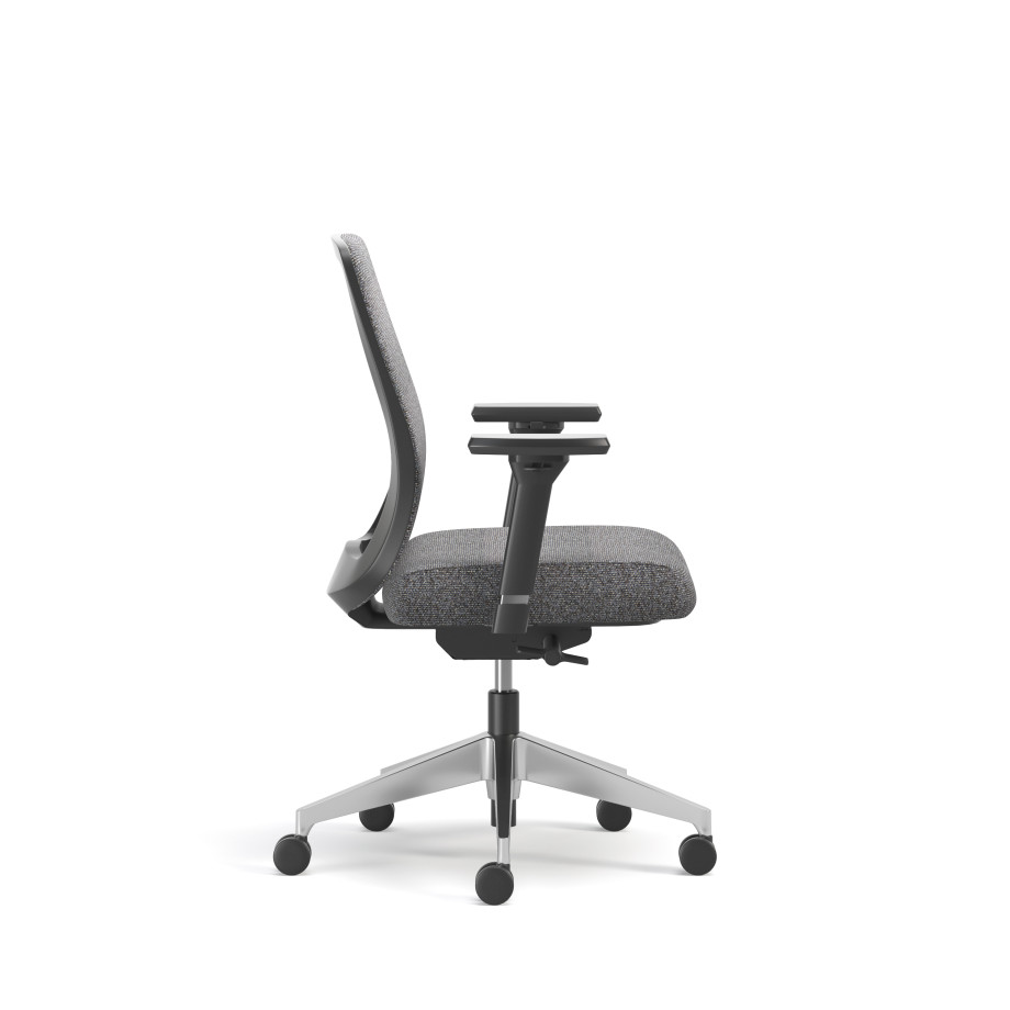 Preview of Bolton, Task Chair, Mid-Back, Upholstered, Side View