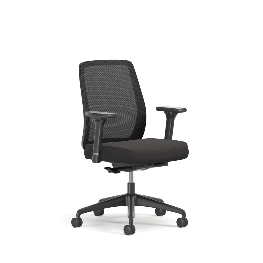 Preview of Bolton, Task Chair, Mid-Back, Mesh, 3/4 View