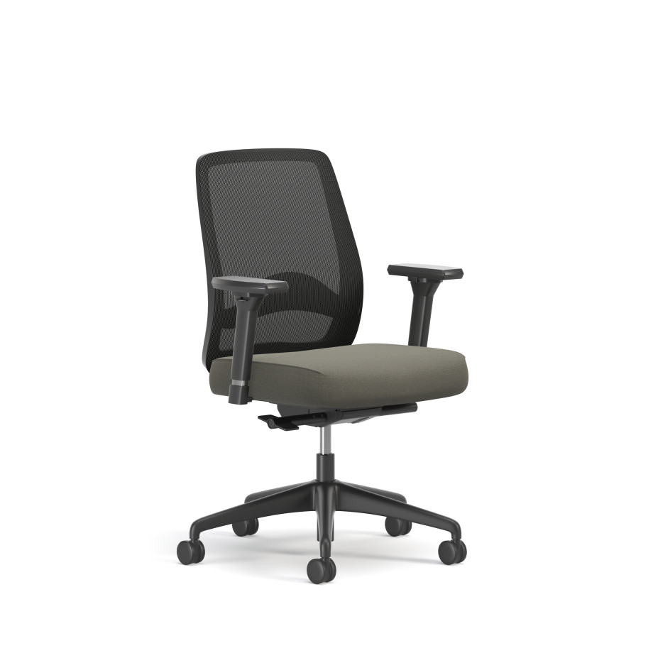 Preview of Bolton, Task Chair, Mid-Back, Mesh, Lumbar, 3/4 View