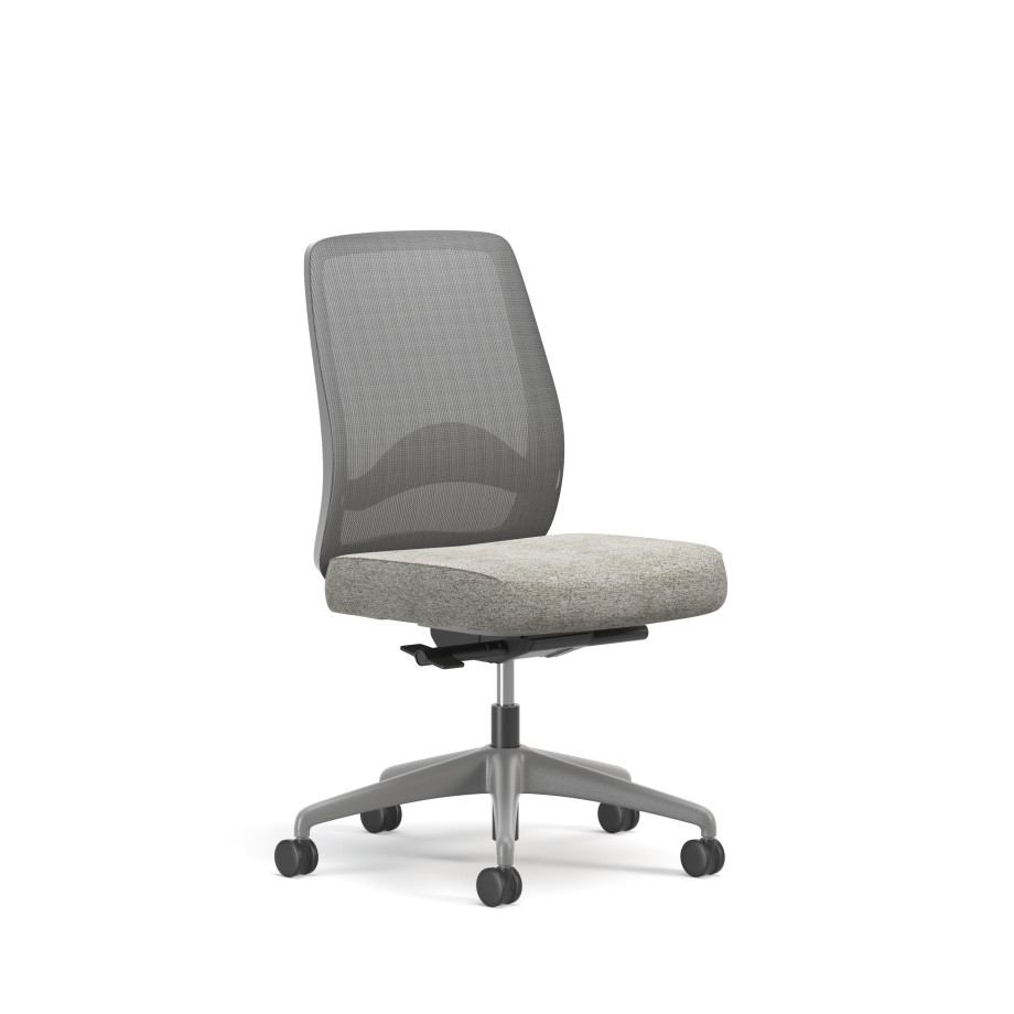 Preview of Bolton, Task Chair, Mid-Back, Mesh, Lumbar, No Arms, 3/4 View