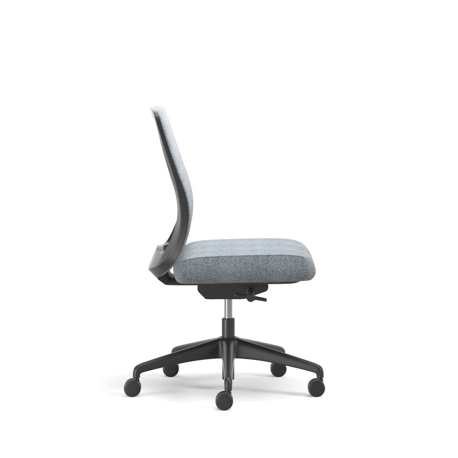 Preview of Bolton, Task Chair, Mid-Back, Upholstered, No Arms, Side View