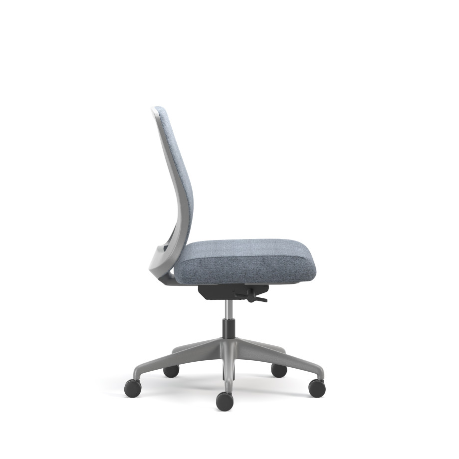 Preview of Bolton, Task Chair, Mid-Back, Upholstered, No Arms, Side View