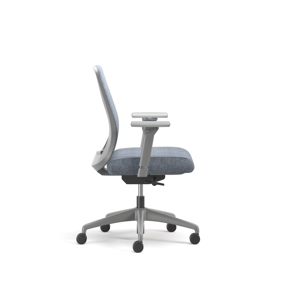 Preview of Bolton, Task Chair, Mid-Back, Upholstered, Side View