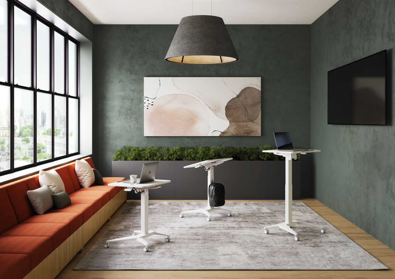 Preview of Sit-to-Stand Mobile Desk in Collaboration Space