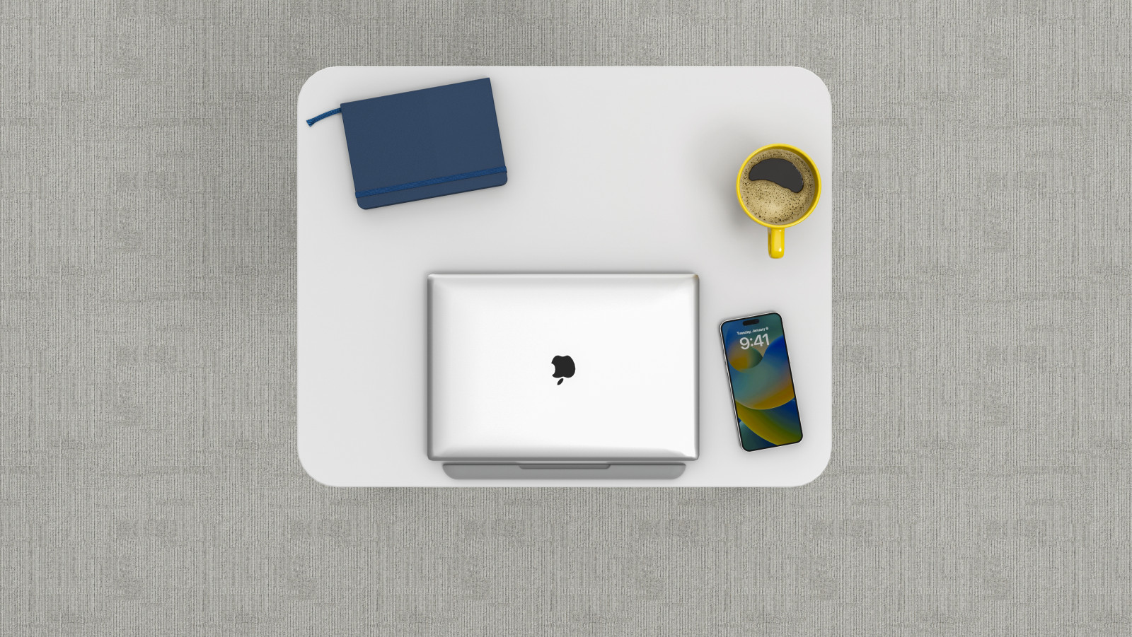 Preview of Sit-to-Stand Mobile Desk Worksurface Detail